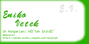 eniko vetek business card